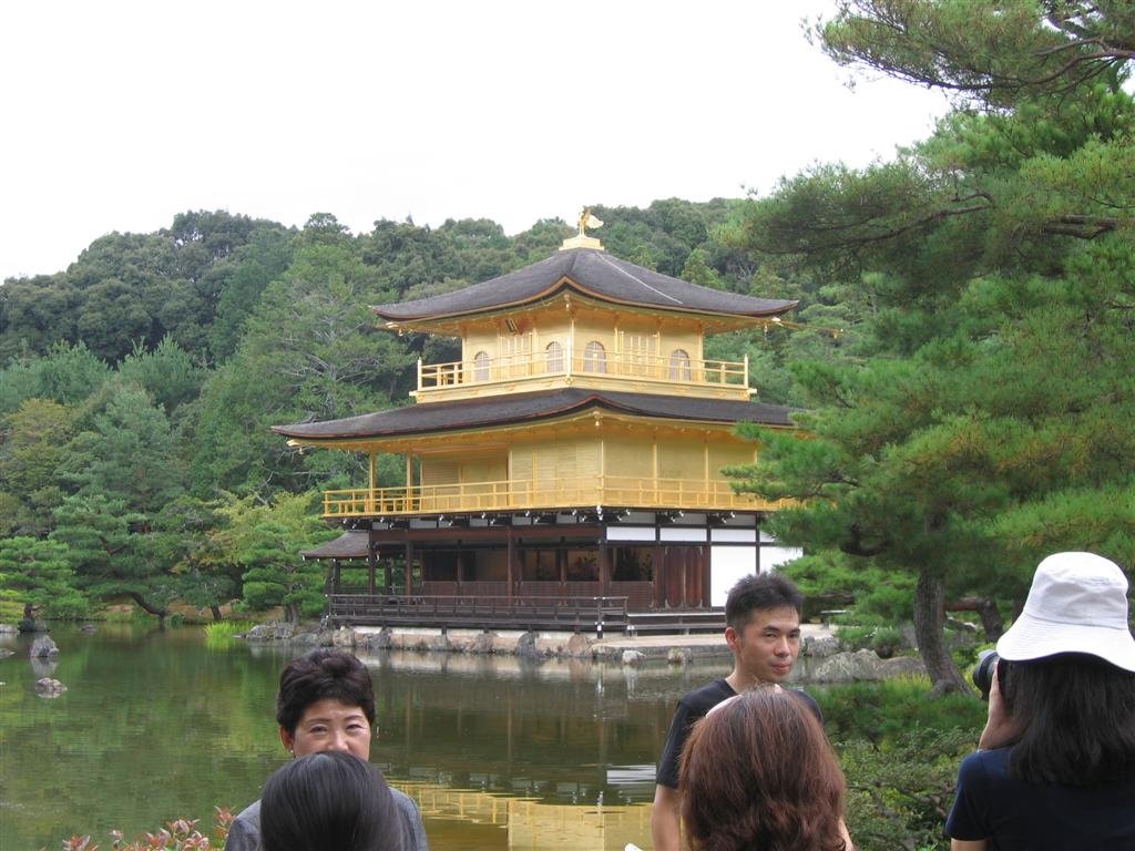 kinkakujithegoldenpavilionconstructionstartedonthiszentemplein1397howeveraswithmosttempleswevisiteditwasreconstructedafterbeingburneddownthecurrentinstanceisactuallyfrom1955.jpg